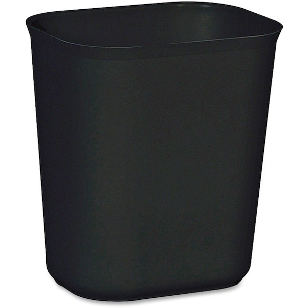 3.50 gal Rectangular Fire-Resistant Wastebasket, Black, Fiberglass, 8.3 in, 6 PK